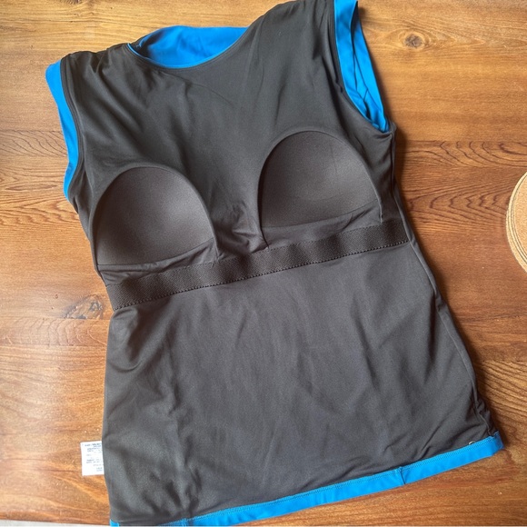 Coolibar Women's Medium Kaylana Tank Top UPF 50+ Tempo Teal Sun Protection Beach - Picture 3 of 5